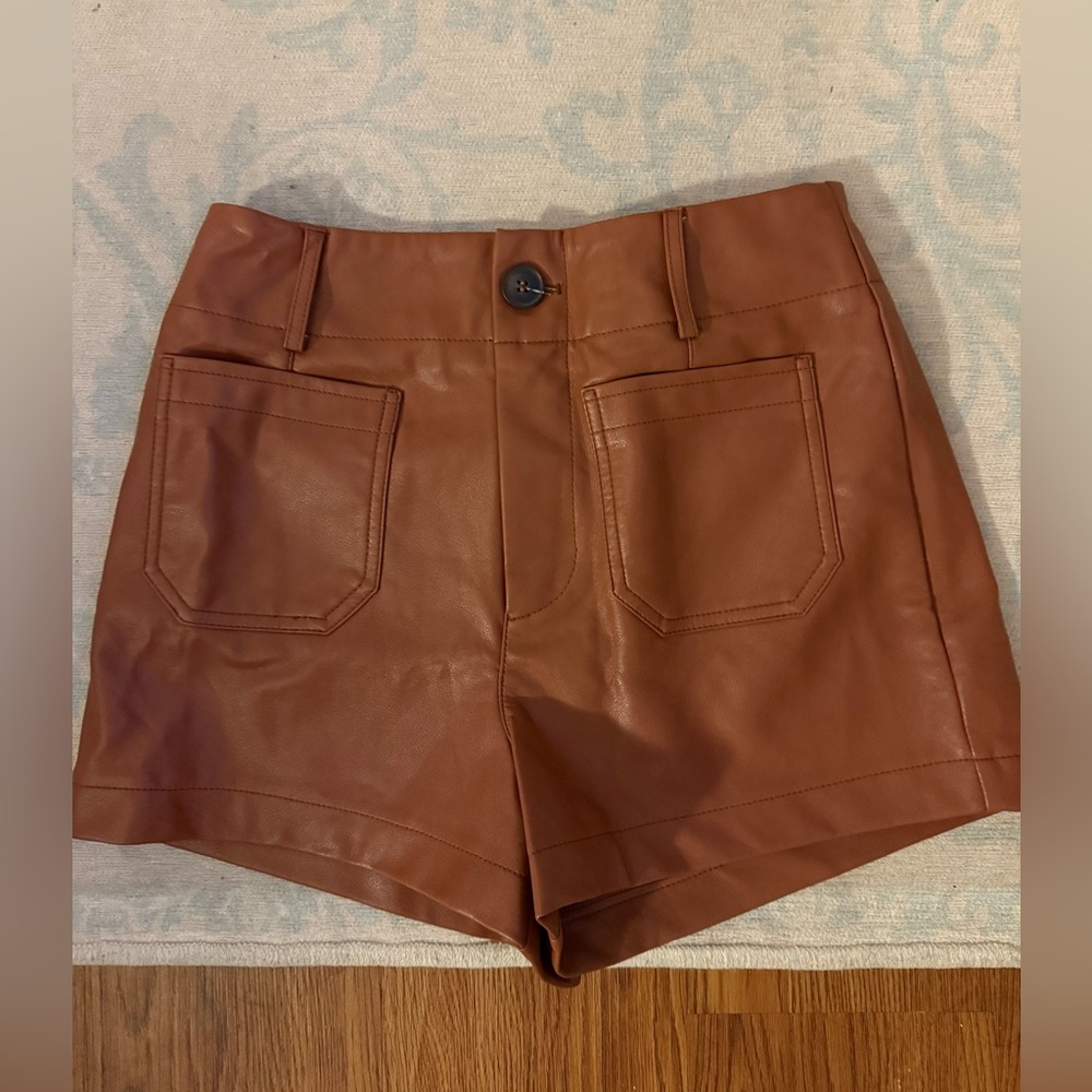 Anthropologie leather shorts